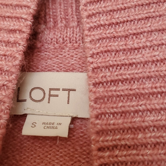 Loft pink long line waterfall front cardigan size small - Picture 3 of 5